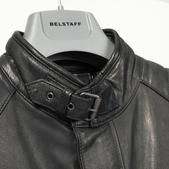 Belstaff Weybridge Black Hand Waxed Leather Quilted Moto Jacket - Picture 9 of 15